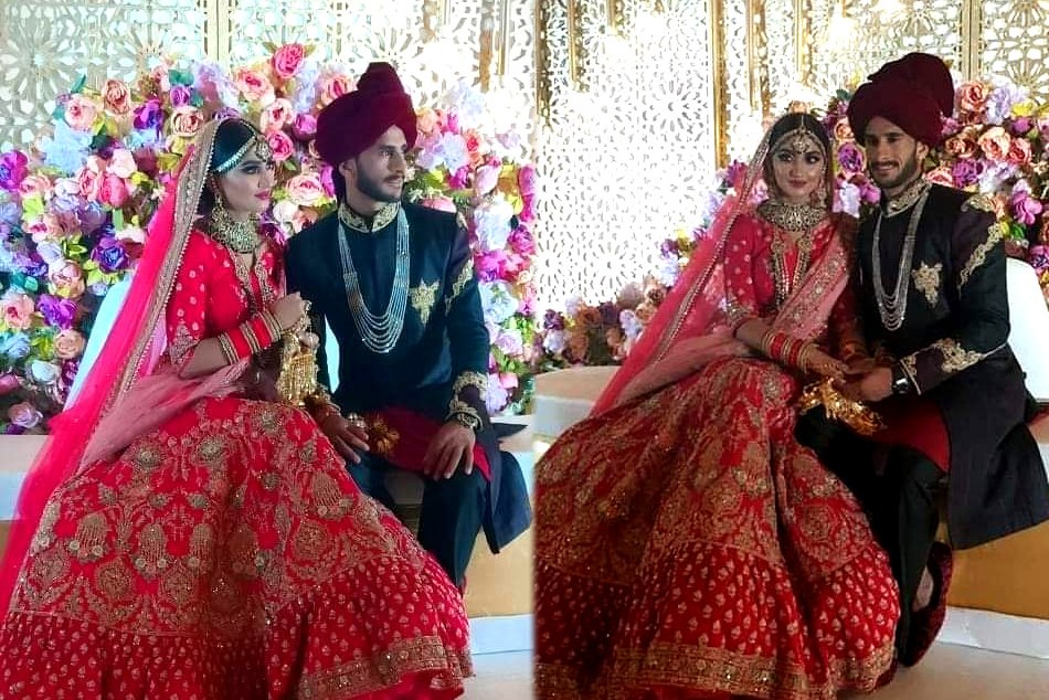 पाक गेंदबाज हसन अली ने भारतीय लड़की शामिया आरजू से किया निकाह, देखें तस्वीरें