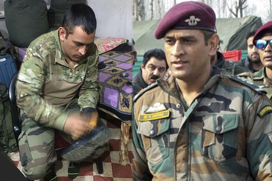 बूट पॉलिश करते हुए कश्मीर से लीक हुई धोनी की तस्वीर, फैंस को भा गई लेफ्टिनेंट कर्नल की सादगी