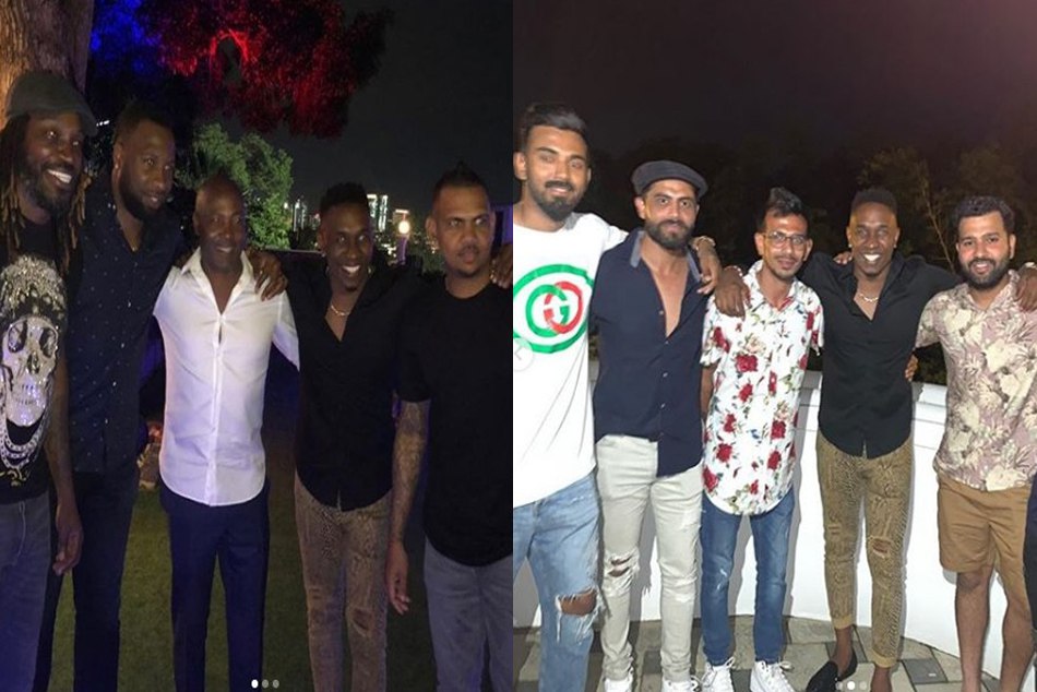 टेस्ट सीरीज से पहले टीम इंडिया ने विंडीज खिलाड़ियों संग की पार्टी, लारा बने होस्ट