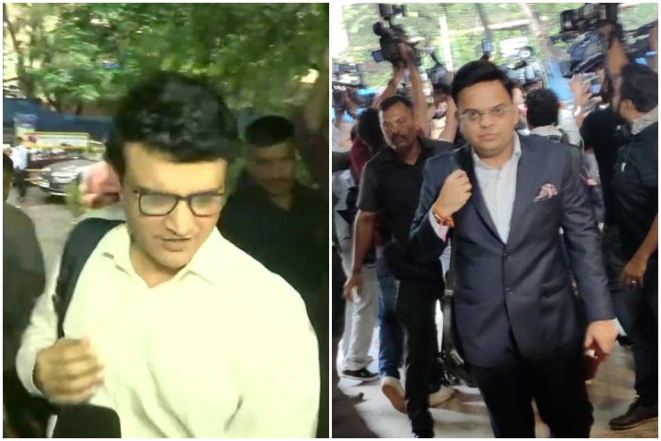 BCCI की बैठक में भाग लेने के लिए बोर्ड के मुख्यालय पहुंचे सौरव गांगुली और जय शाह