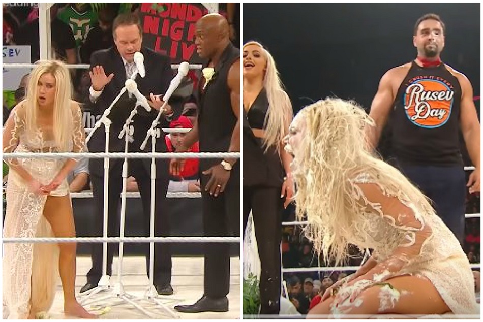 बाॅबी लैश्ले की शादी में हंगामा, WWE रिंग में दुल्हन की हुई बुरी तरह से पिटाई