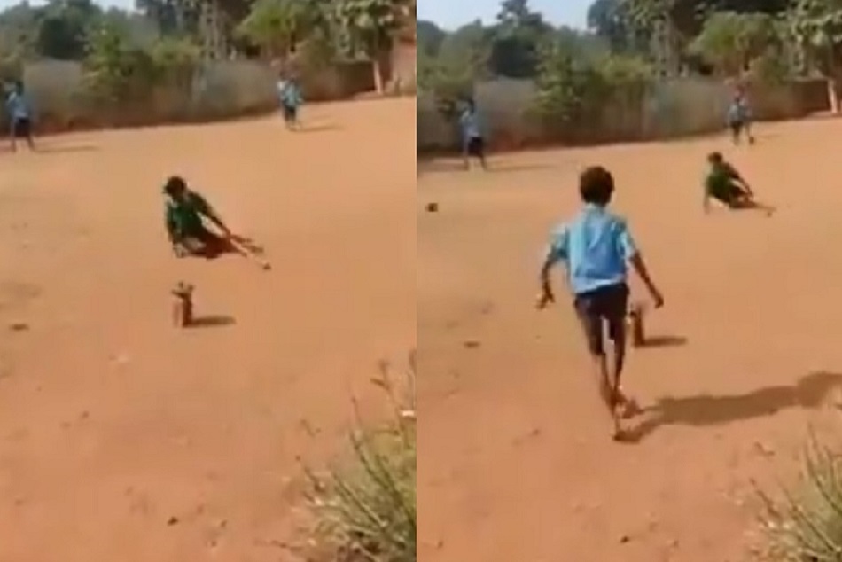 OMG : इसे कहते हैं क्रिकेट प्रेमी, दिव्यांग बच्चे ने हाथों के बल दाैड़कर पूरा किया रन