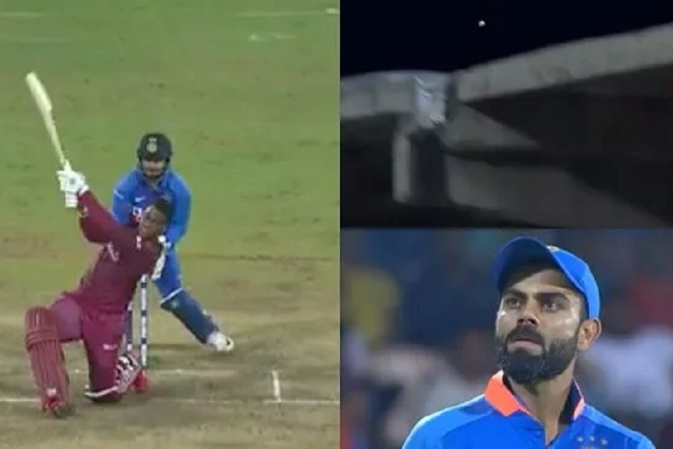 देखें कैसे शिमरोन हेटमायर ने जडेजा को ठोका दमदार छक्का, स्टेडियम के बाहर पहुंची गेंद