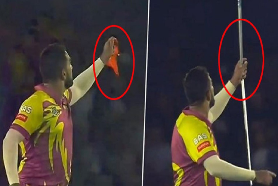 विकेट लेते ही अफ्रीकी गेंदबाज ने दिखाया जादू, रूमाल को बना दिया छड़ी