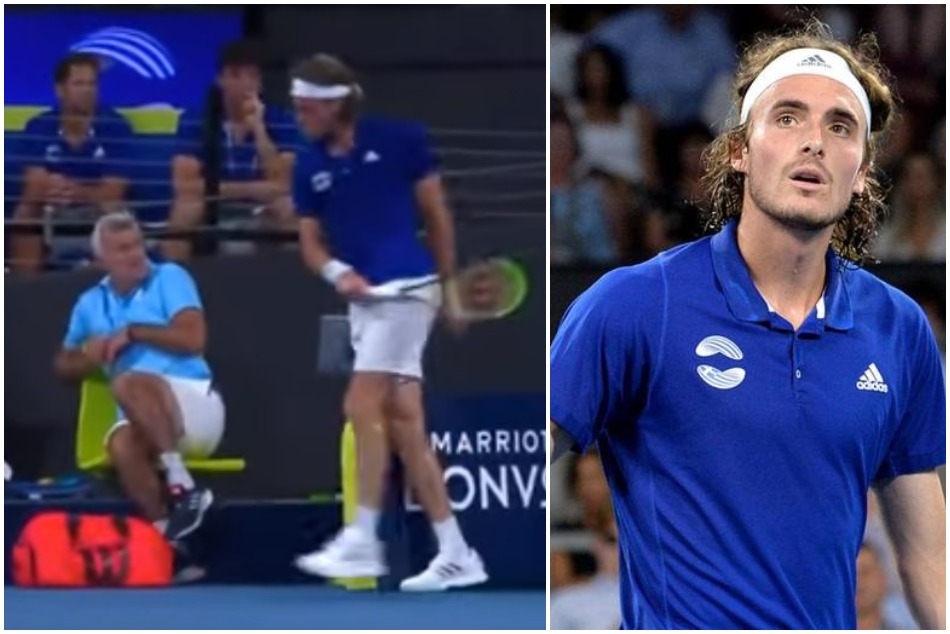 रैकेट पटककर सितसिपास ने मैच में पिता को किया घायल, फिर मां ने लगाई डांट, VIDEO