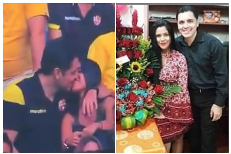 फुटबॉल मैच में गर्लफ्रेंड को 'किस' करके बदनाम हुए शख्स को खोलनी पड़ी अपनी पोल