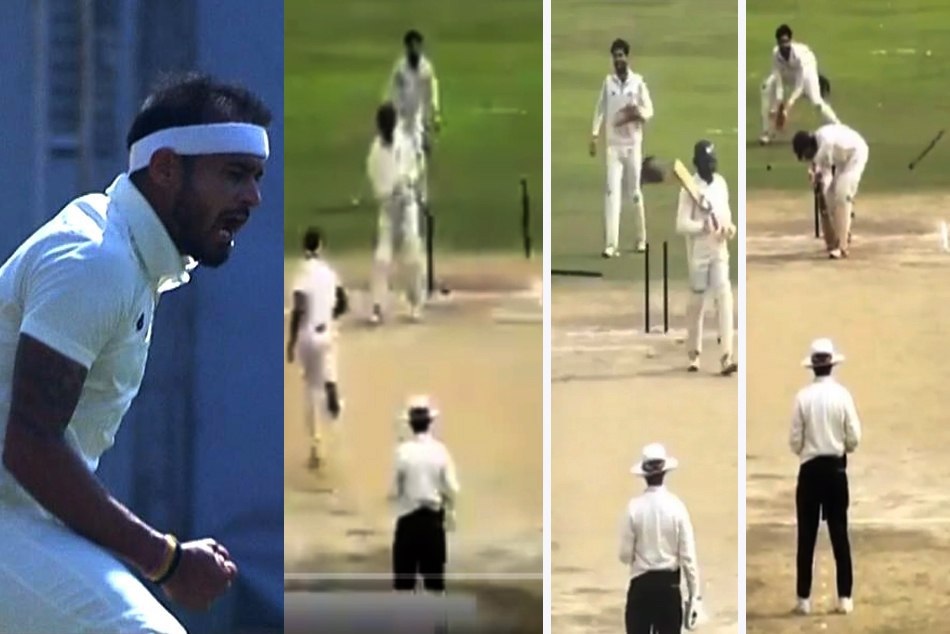 Ranji Trophy: सिद्धार्थ की तीनों गेंदों पर दूर जाकर गिरे स्टंप, देखिए हैट्रिक VIDEO
