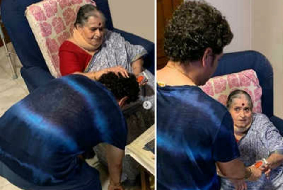 जन्मदिन पर सचिन तेंदुलकर ने लिया मां से आशीर्वाद, मिला खास तोहफा