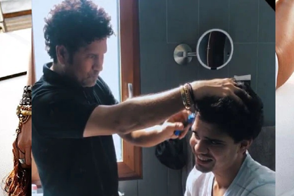 सचिन ने काटे बेटे अर्जुन तेंदुलकर के बाल, वीडियो शेयर कर दिया खास संदेश