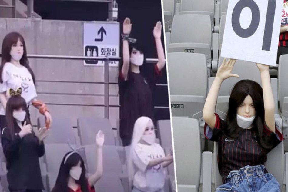 मैच के दाैरान खाली सीटों को 'सेक्स डॉल' से भर दिया, महिलाओं का हुआ अपमान