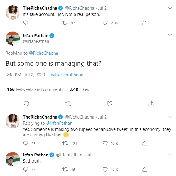 रिचा चड्डा और ज्वाला गट्टा का साथ मिला-