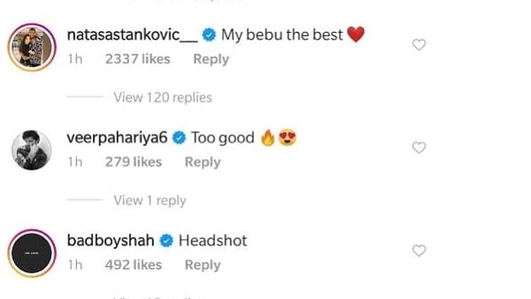 नताशा ने लिखा- 'माई बेबु द बेस्ट'