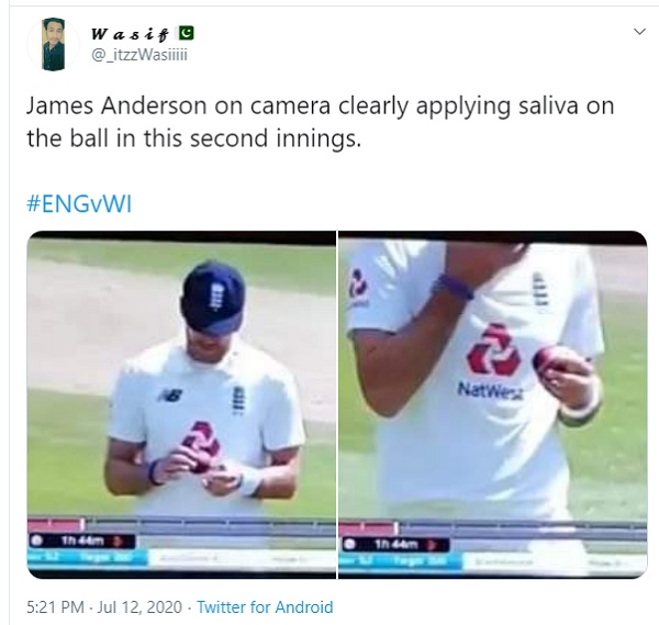 जेम्स एंडरसन आधे ही गेंदबाज नजर आए-