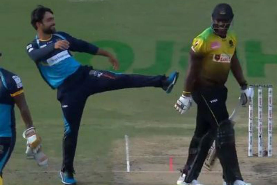 CPL 2020: राशिद खान ने मैच के दौरान आंद्रे रसेल को मारी लात, वायरल हो रहा है वाडियो