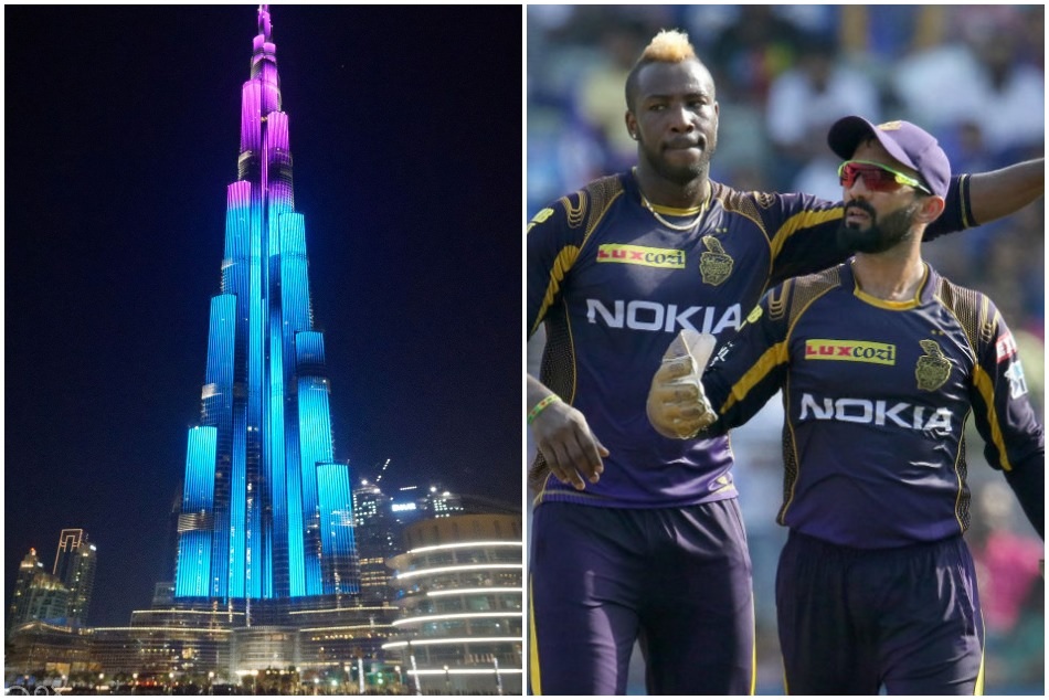 IPL 2020: कोलकाता नाइट राइडर्स का भव्य स्वागत, KKR के रंगों में रोशन हुआ बुर्ज खलीफा- VIDEO