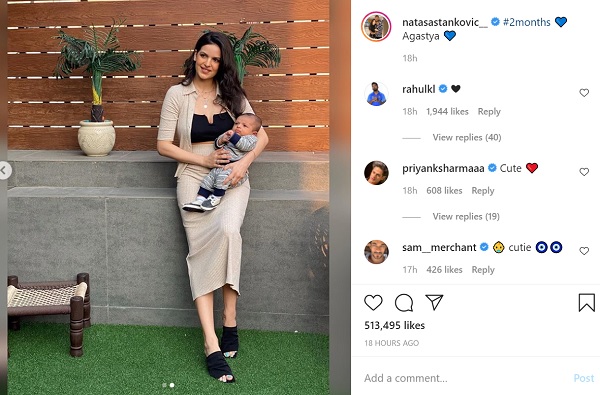 दो साल के हुए हार्दिक के बेटे अगस्त्य-