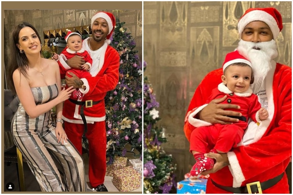 हार्दिक पांड्या बने सांता, नताशा और बेटे अगस्त्य के साथ मनाया क्रिसमस- देखें तस्वीरें
