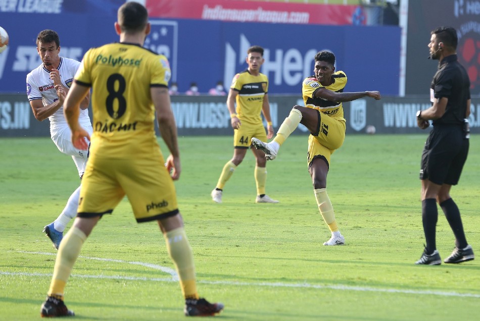 ISL 2020-21: चेन्नइयन एफसी को रौंदकर तीसरे पायदान पर पहुंची हैदराबाद, 2-0 से हराया