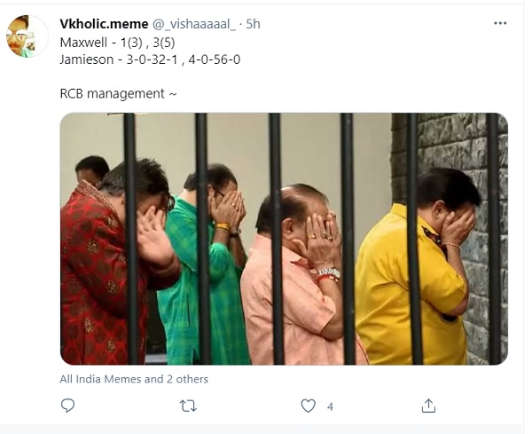 आरसीबी में बिकने के बाद से काइन जैमिसन का खस्ता प्रदर्शन-