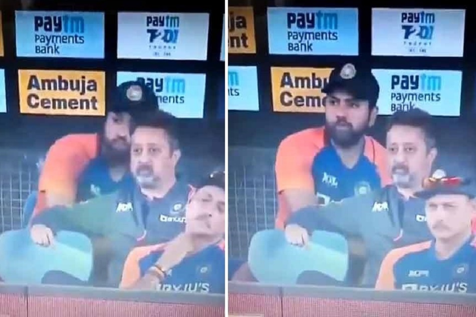 चोरी से कुछ खाते हुए नजर आए रोहित शर्मा, सोशल मीडिया पर हुए ट्रोल