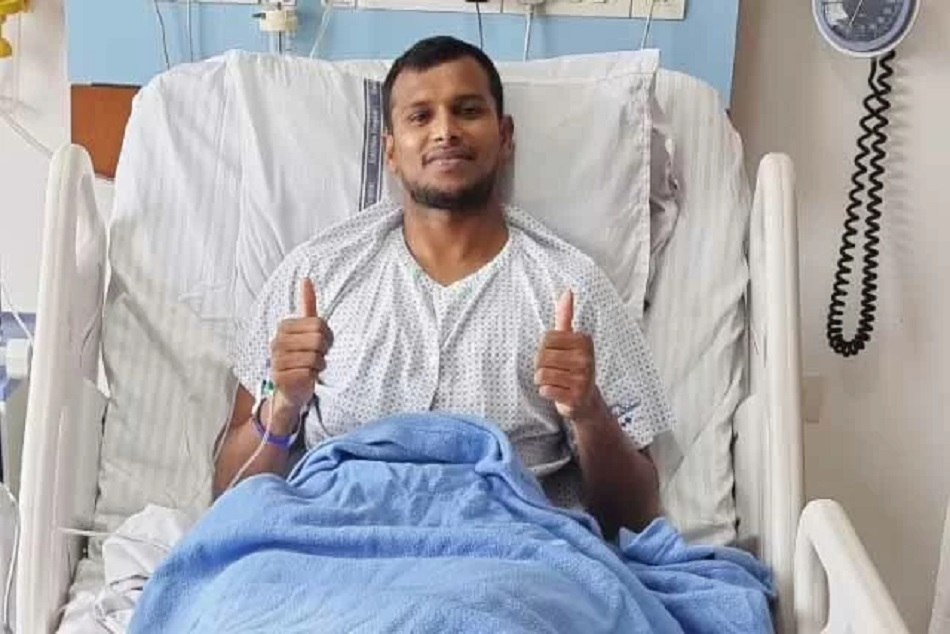 टी नटराजन के घुटने का हुआ ऑपरेशन, गेंदबाज ने तस्वीर के साथ कही ये बात
