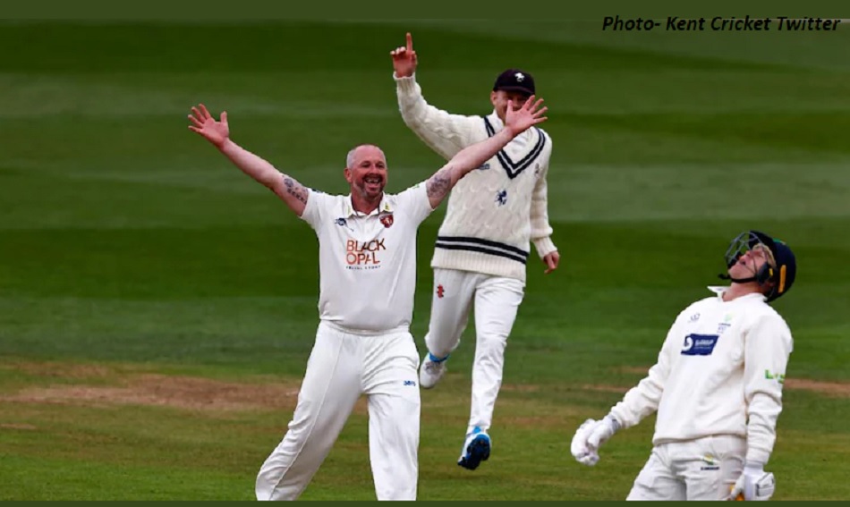 45 साल के इंग्लिश काउंटी लीजेंड ने 149 गेंदों में ठोके 190 रन, फिर लाबुशेन को किया आउट