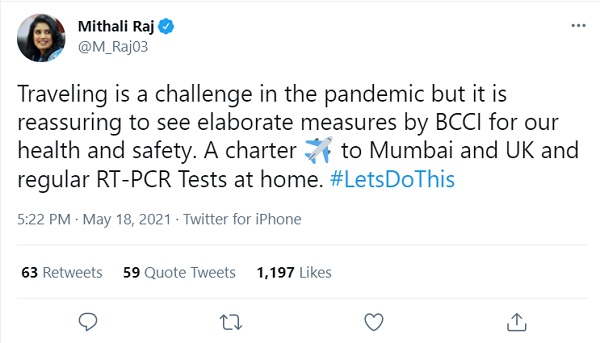 मिताली राज भी सामने आईं-