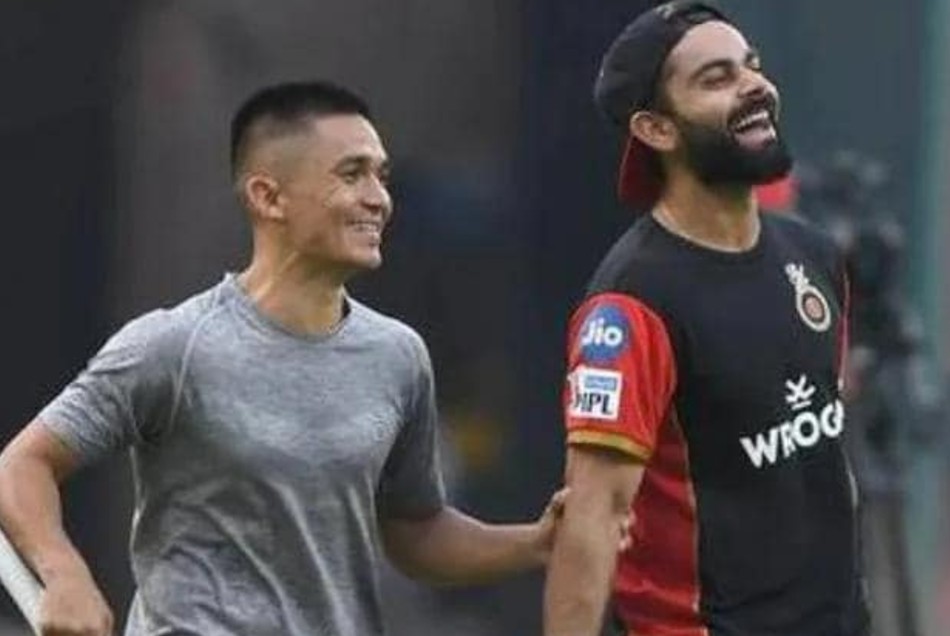 क्रॉसबार चैलेंज पर वायरल हुआ विराट कोहली का वीडियो, सुनील छेत्री ने किया मजेदार कमेंट