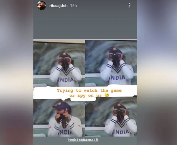  Ritika asked on Rohit Sharmas photo with telescopic- Are you spying on us?