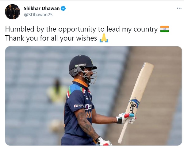 Shikhar Dhawans reaction after named as team captain first time