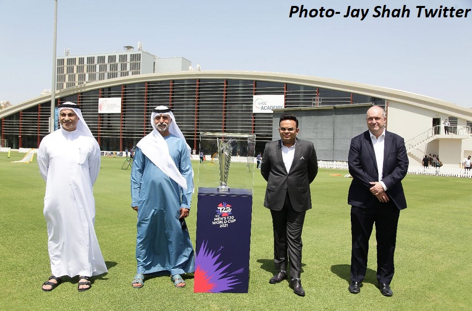 BCCI secretary Jay Shah unveils T20 World Cup trophy in Dubai along with ICC officials