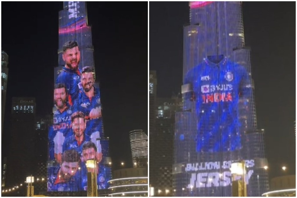 T20 World Cup: बुर्ज खलीफा पर दर्शायी गई टीम इंडिया की नई जर्सी