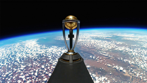ICC World Cup 2023 Trophy Unveiled in space