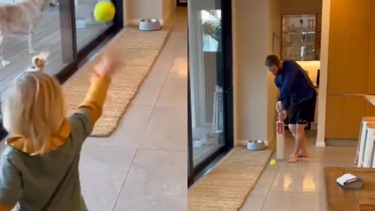 बेटी के साथ घर में क्रिकेट खेलते हुए नज़र आए केन विलियमसन, वीडियो हुआ तेजी से वायरल