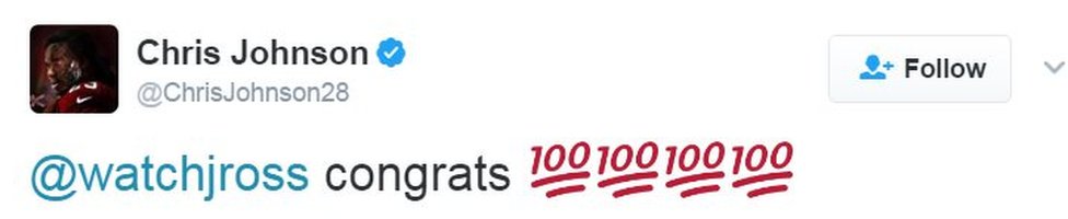 क्रिस जॉनसन का ट्वीट