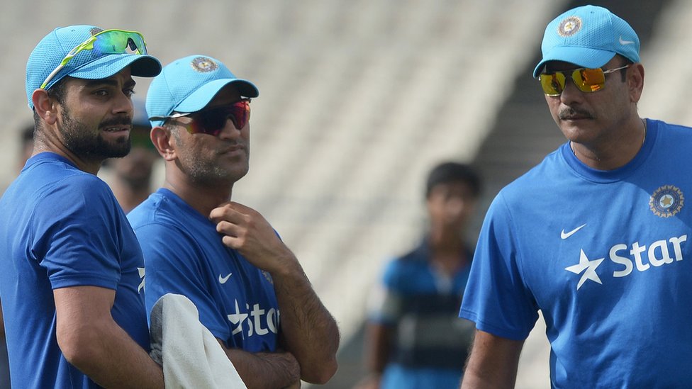 धोनी, शास्त्री, कोहली